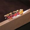 Inele pentru femei din zircon cubic strălucitor sterling, îmbrăcăminte zilnică pentru femei, inele elegante, colorate, cadou pentru aniversare, bijuterii