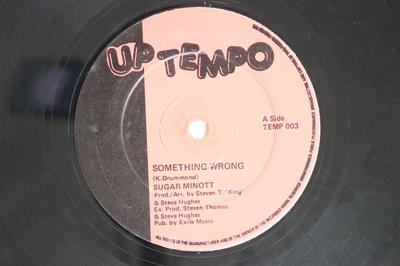 12inch Record SUGAR MINOTT  Something Wrong TEMP003 Uptempo Records UK Reggae Ska  Dub Used