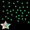 Im Dunkeln leuchtende 3D-Sterne-Wandaufkleber, 100 Stück, leuchtende fluoreszierende Kunststoff-Wandaufkleber für Kinder