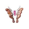 New Natural Wood Wings Butterfly Brooch Three-color High-end Micro-inlaid Zircon Insect Pin Accessories Women's Corsage