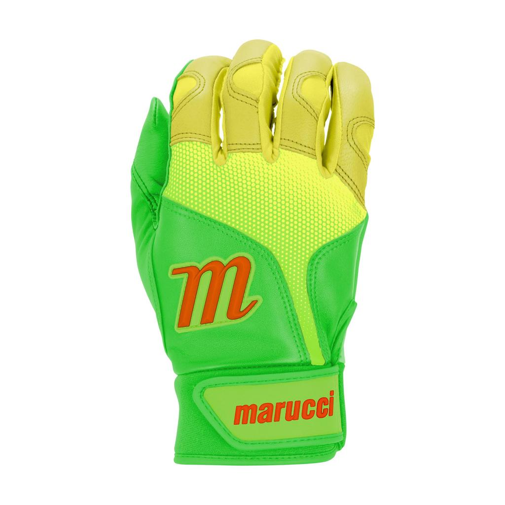 Marucci Sports PWR Fade Batting Gloves Lime Green Yellow AXXL