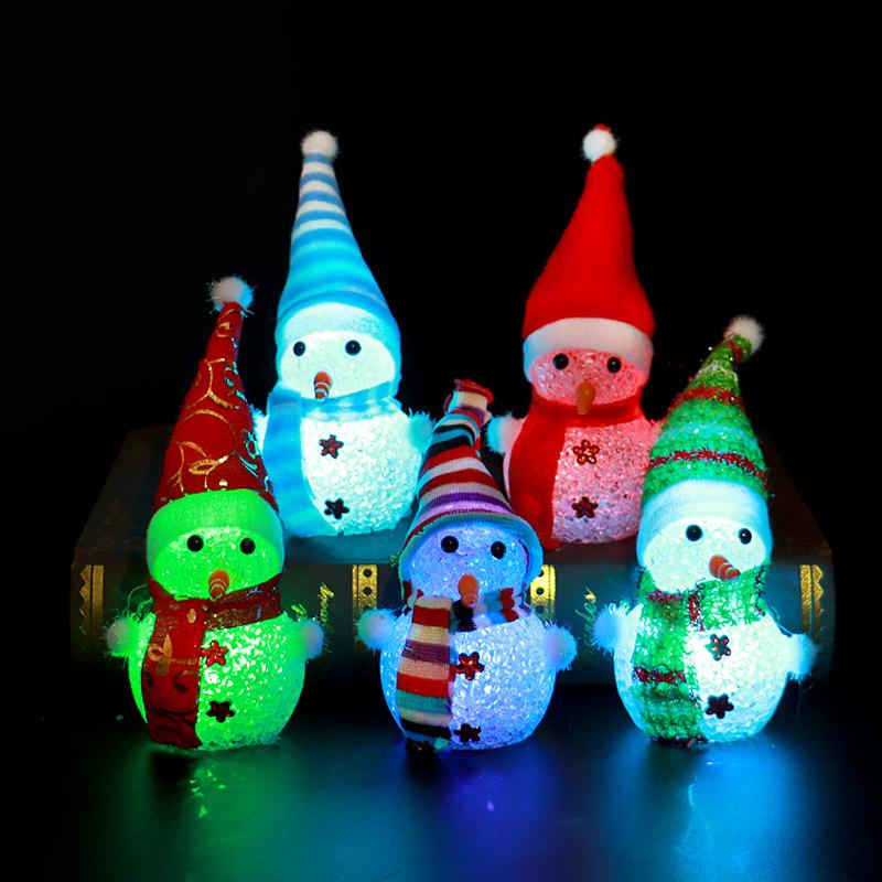 Christmas Glowing Snowman Decorations Toys for Children