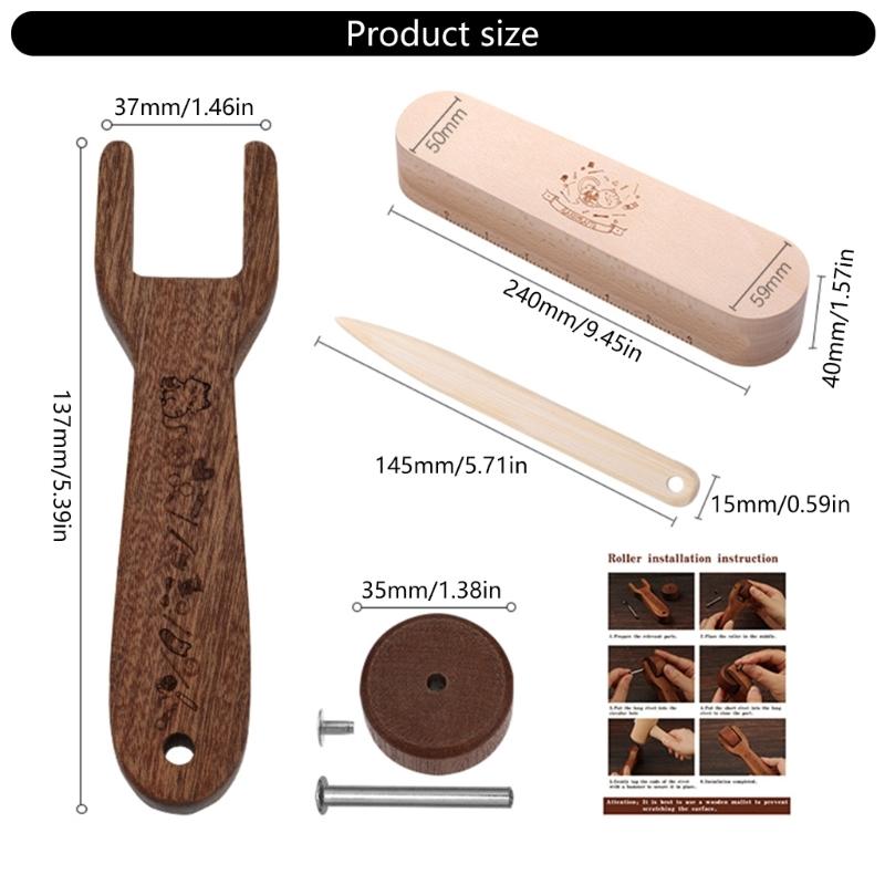 Seam Roller, Wood Tailor Clapper Tool Seam Flattening Tool Accessory with Comfortable Handle for Quilting for Craftsmen