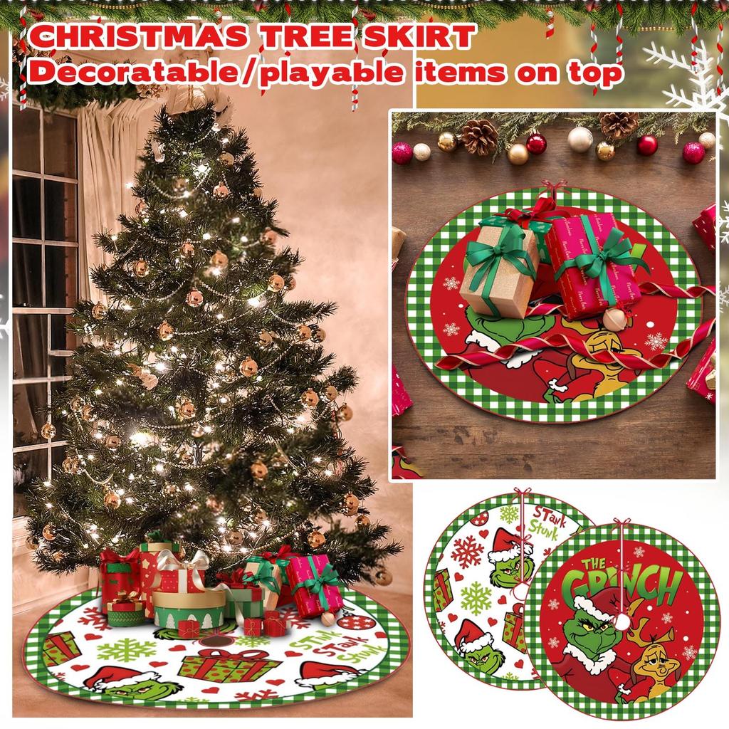Christmas Tree Crafts Decoration Bottom Tree Skirt Tree Circumference Cartoon Print