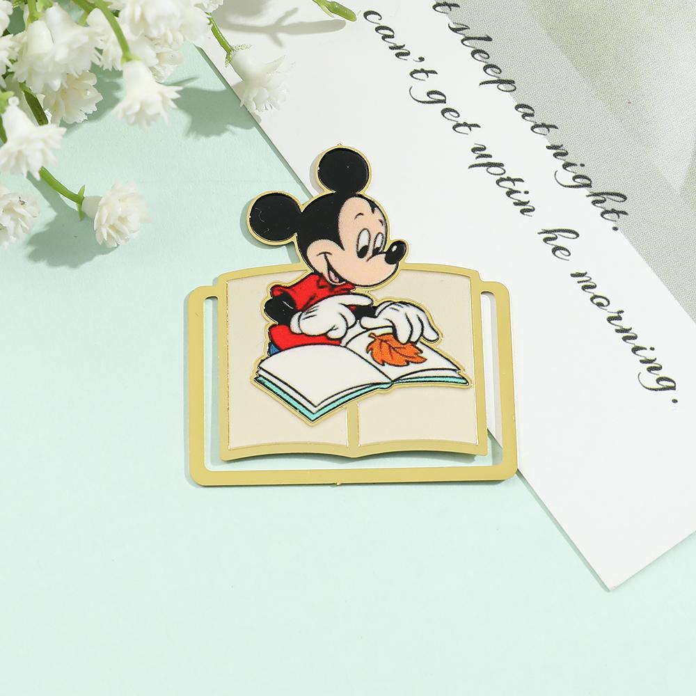 Cute Cartoon Mickey and Friends Bookmarks Anime Book Clips Metal Book Mark Anime Fans Collection Gift for Book Lovers Stationery