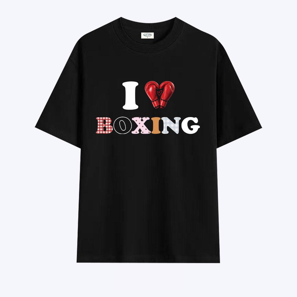 Wideusseom Love Format I Love Boxing T-Shirt (Type A)