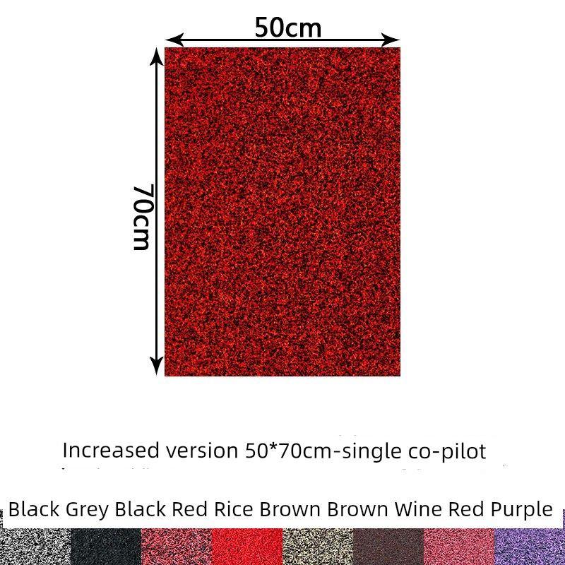 Steam Car Floor Mat Wire Loop Car Floor Mat Neutral Self-Cutting and Cutting Waterproof Single Main and Co-Pilot Car Floor Mat Black and Red-Passenger (50*70cm)