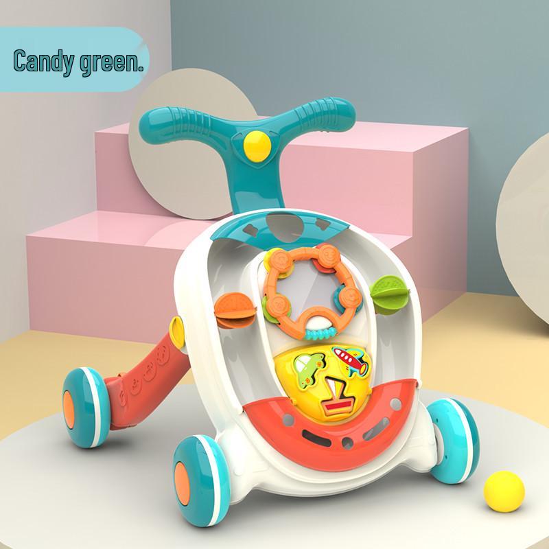 Huang'er Anti-Rollover Baby Toddler Walker - Multifunctional Pushchair Toy for Boys and Girls