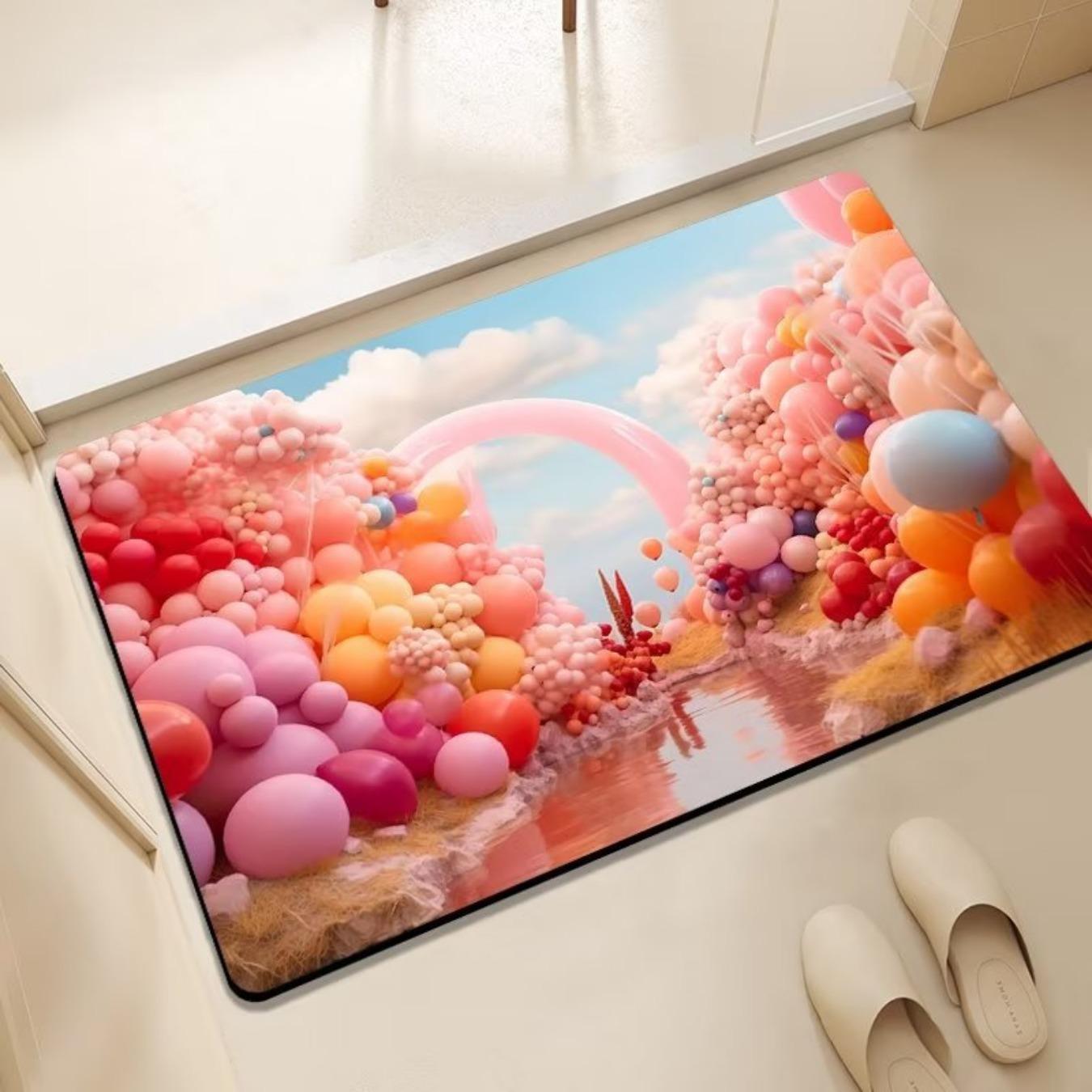 Диатомовая печать в ванной комнате утолщающий коврик для ванной нескользящие ковры — фото 19