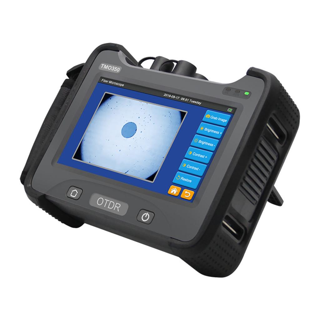 OTDR Fiber Optic Tester 1625nm 100m to 260km 33db 7in Screen 5 in 1 OTDR Tester with SC ST LC Adapter Black