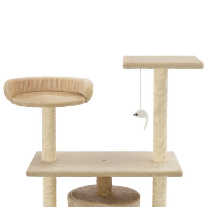 VidaXL Arbre à chat avec griffoirs en sisal 95 cm Beige 170514