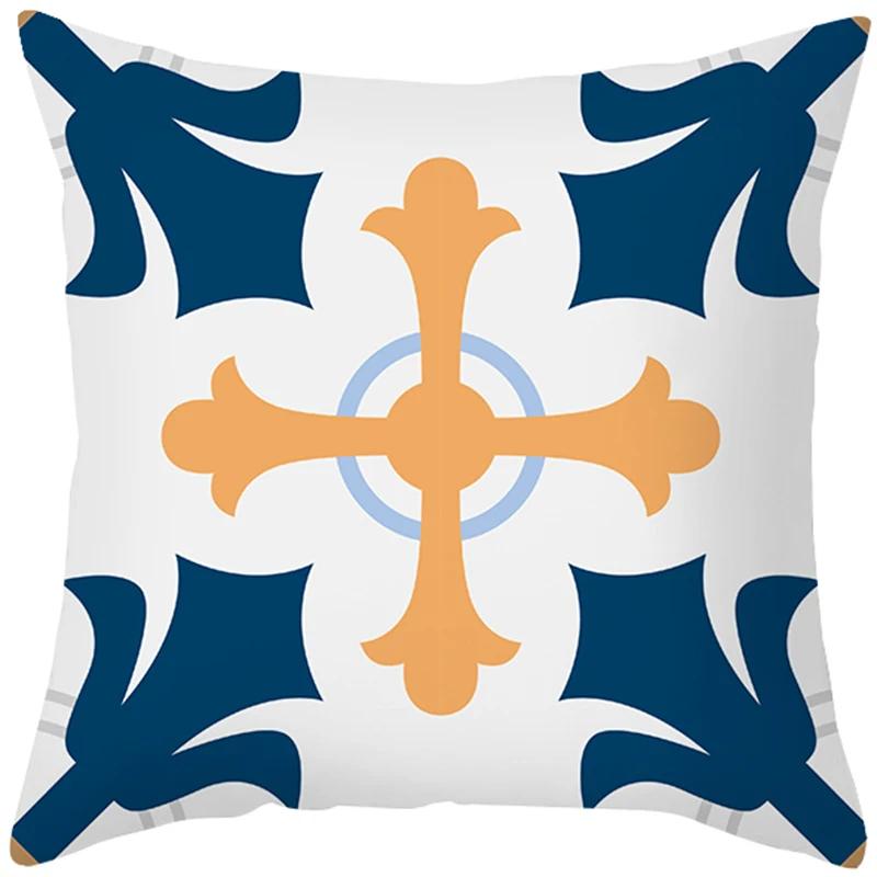 Peach Skin Hug Pillowcase Nordic Simple Color Pattern Sofa Cushion Cover Office Cushion Pillow Case To Customize