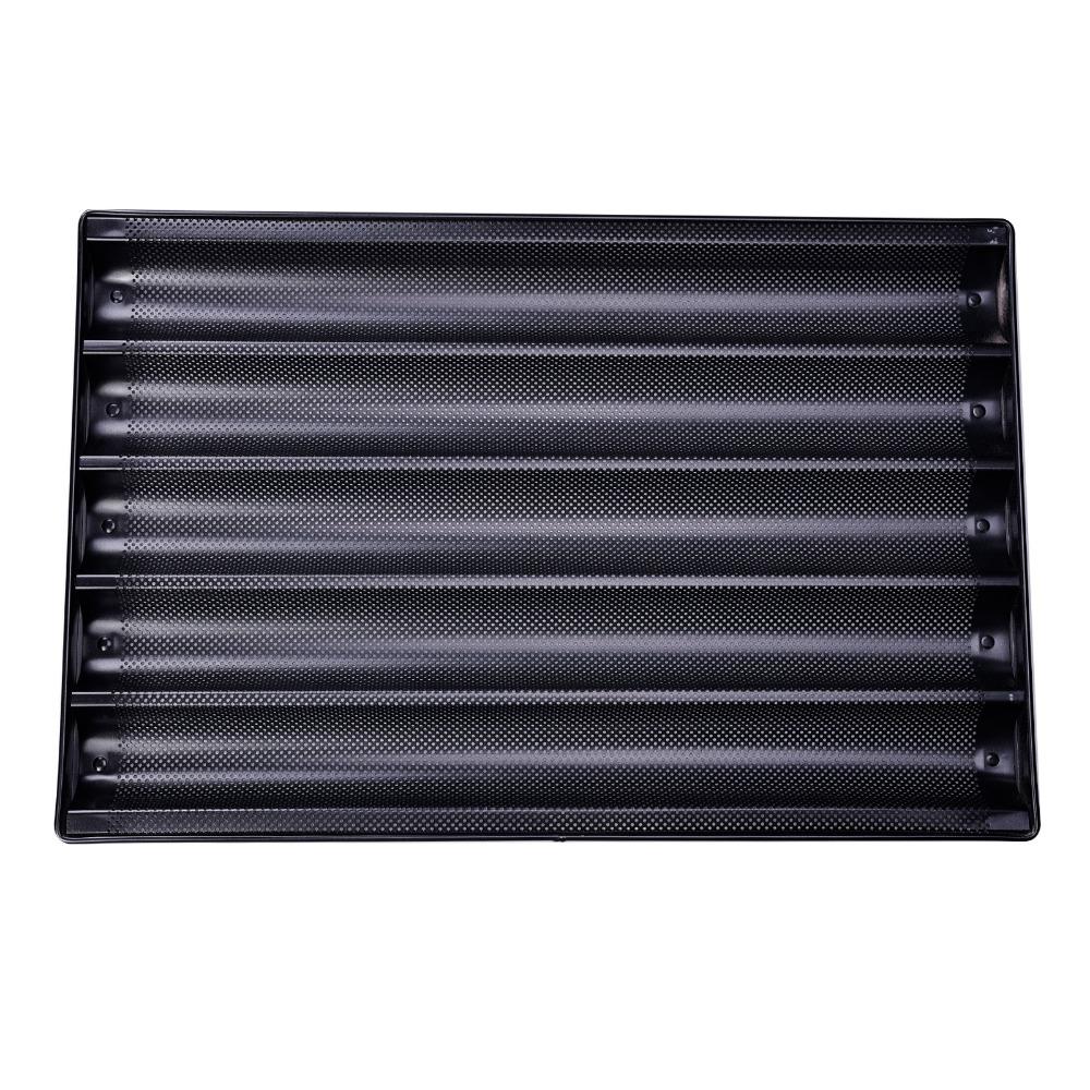Aluminum Alloy Long Egg Tarts Pan Non-Stick 5 Slot Bread Baking Tray Efficient Heat Resistant Bread Baking Pan Bakery Shop