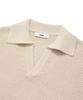 FALLETT V-Neck Collared Knit Light Beige