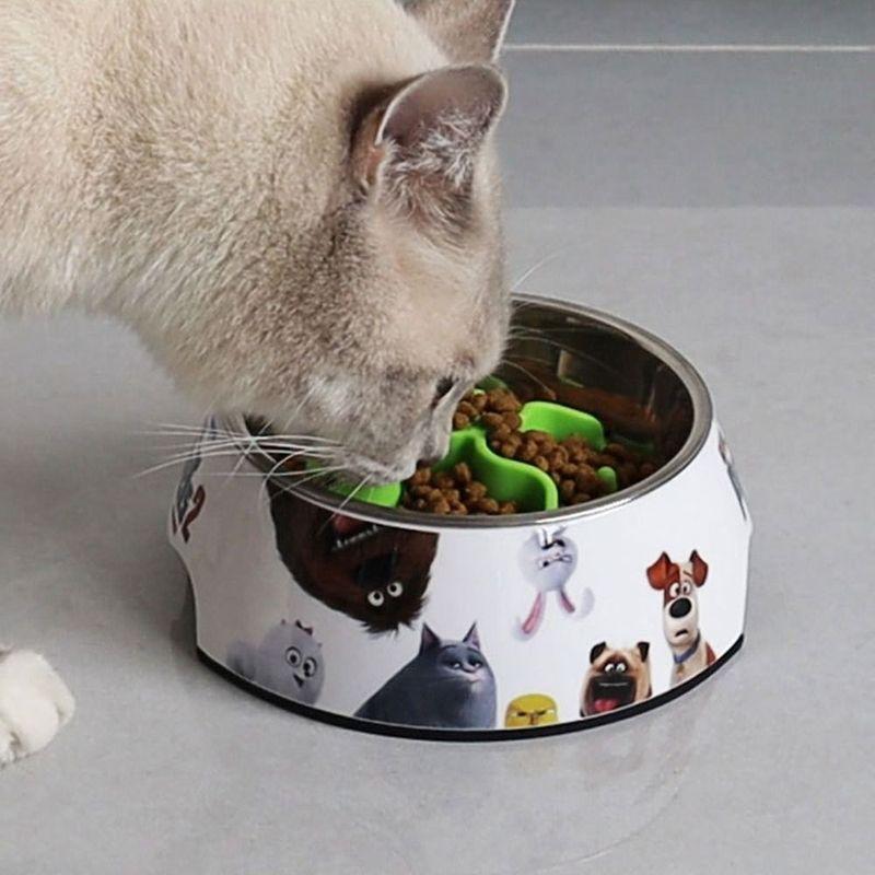 New Silicone Slow Feeder Insert Non Slip Suction Cups Slow Food Mat Soft Dog Bowls Insert Prevents Choking