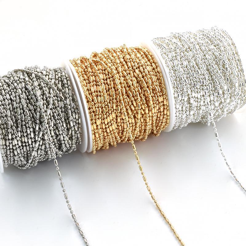 Antique Style Iron Bamboo Tassel Chain for DIY Hair Accessories, 1.5MM Color-Preserving Oil-Sealed Design