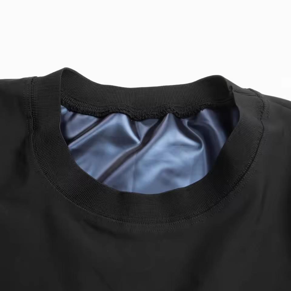 Maglietta Sauna da Uomo che Intrappola il Calore Top Sudorazione a Compressione Trainer Vita Modellante del Corpo per Allenamento in Palestra