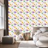 Back to School Wallpaper White, Cream, Coral and Peach 50x1000