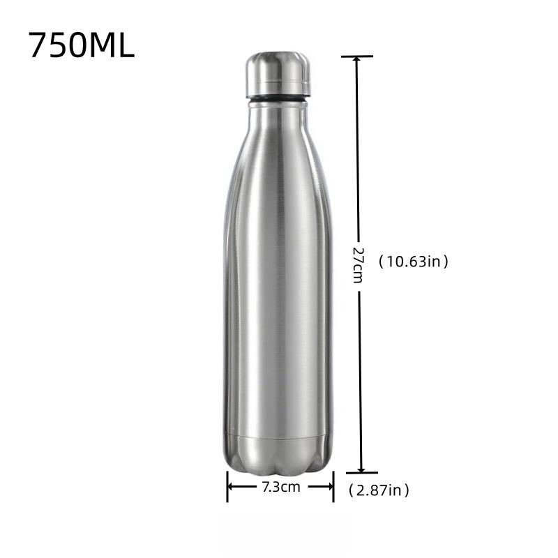 Stainless Steel Water Bottle Drink Bottle for Cycling Sport Travel Cups Leakproof Portable Water Bottles 500 750 1000ml Gym Cup