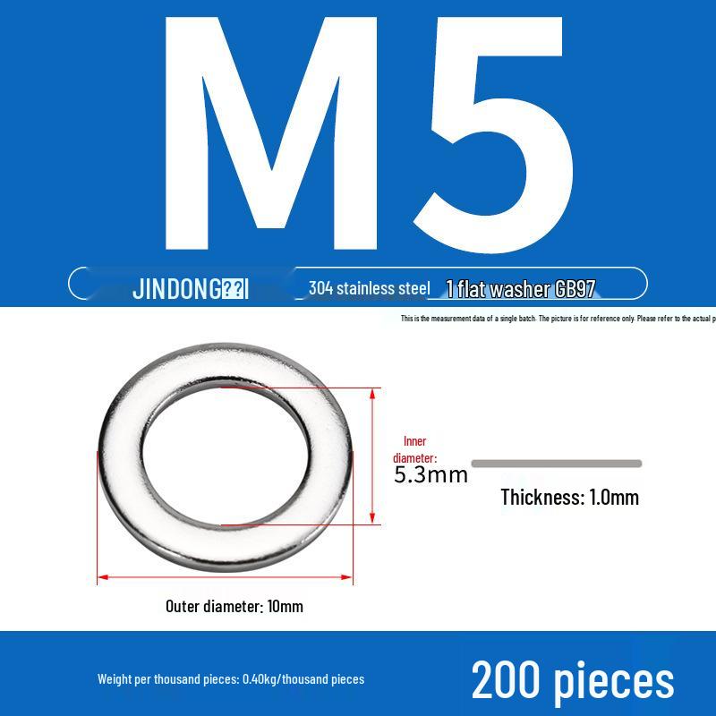 Stainless Steel 304/201/316 Oversized Thick Flat Washer Gasket Screw Washer GB97/GB96