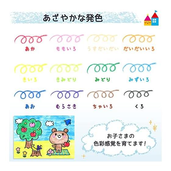SAKURA Sakura Crepas triangular coupie pencil 12 colors FYL12-P pack