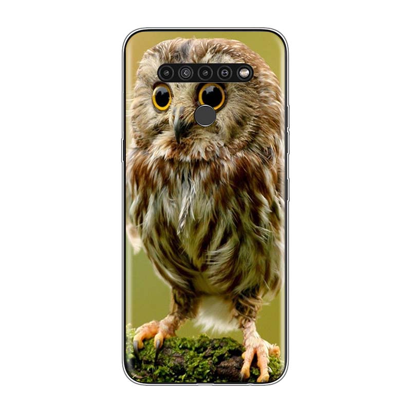 Camouflage Owl Animal For LG V60 V50S V50 G8X G8S G8 G7 ThinQ 5G K61 K51S K41S K30 K20 Q60 Q9 Soft Phone Case