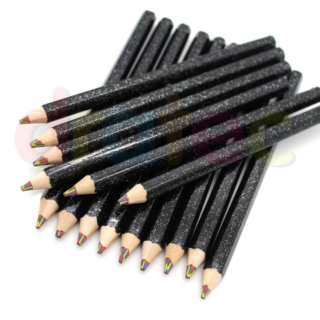 In-Stock Large Barrel 4-in-1 Rainbow Magic Colored Pencils with Thick Core.