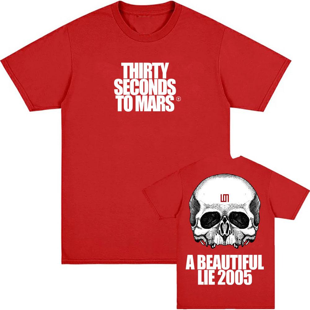 

A Beautiful Lie 2005 Tee THIRTY SECONDS TO MARS Tshirts Rock Band Hip Hop Unisex Streetwear Cotton Summer Men/Women T-shirt Boys 4XL