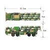 2023 Military Missile Vehicle World War II Chinese Army Long-Range Rocket Launch Armored Model Building Blocks Bricks Toys