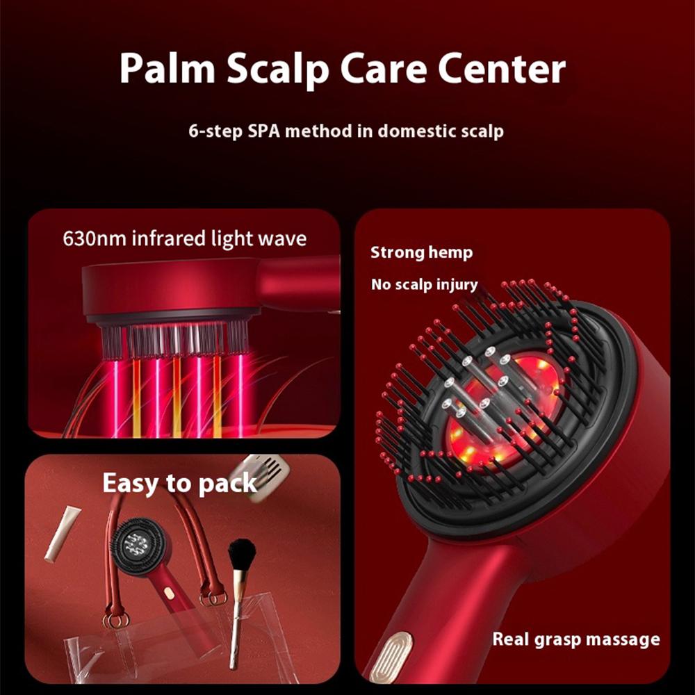 New Electric Head Massage Comb Red Light Therapy Hair Growth Anti Hair Loss Scalp Liquid Oil Applicator Hair Growth Massager