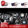 BAAY1 New 2025 For All BMW E46 E39 E38 E90 E60 E36 F30 F20 X1 X3 X5 M Logo Car Steering Wheel Hub Caps Center Emblem Badge Sticker DIY