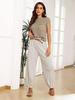 2023 Women's Two-Piece Casual Knit Sweater Set - Short Sleeve, Comfortable Fashion Outfit
