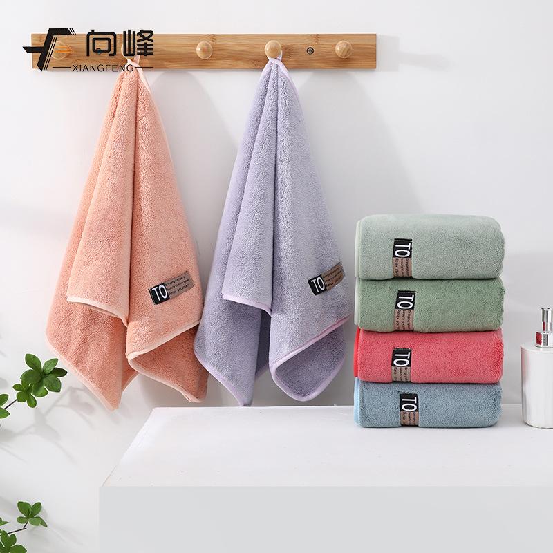 Towel New Coral Fleece Water-absorbing Multi-color Household Unisex Hand Towel Face Towel