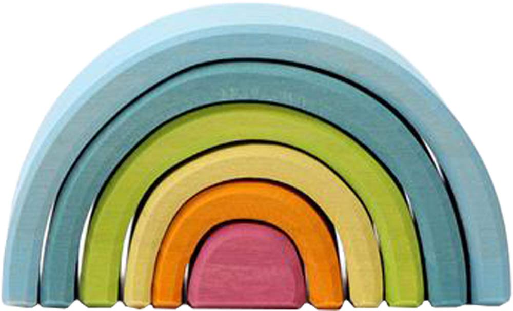 

Grimm s Toy, Educational Toy, Building Blocks, Interior Decor, Pretend Play, Rainbow, Rainbow Tunnel, 5.5cm (height) x 10.5cm (width) x 4cm (depth), P