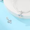 DIY Pendant Accessories Blue Oil Drop Bow Beaded Bracelet Necklace Set