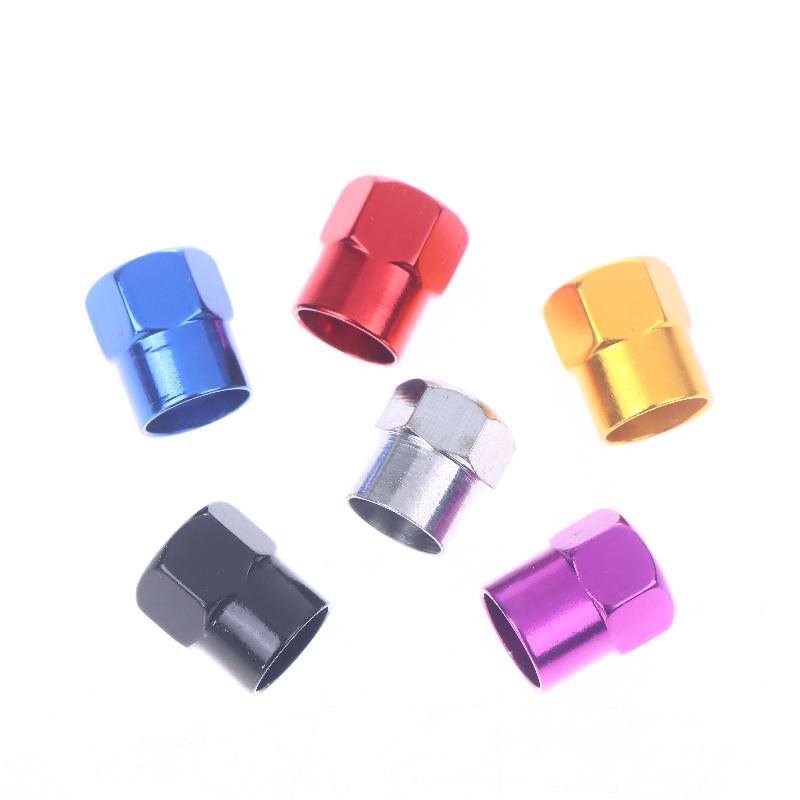 4Pcs Colorful Car Tires, Aluminum Alloy Colored Valve Caps, Sedan Dust Caps, Five Colored Spot Valve Caps