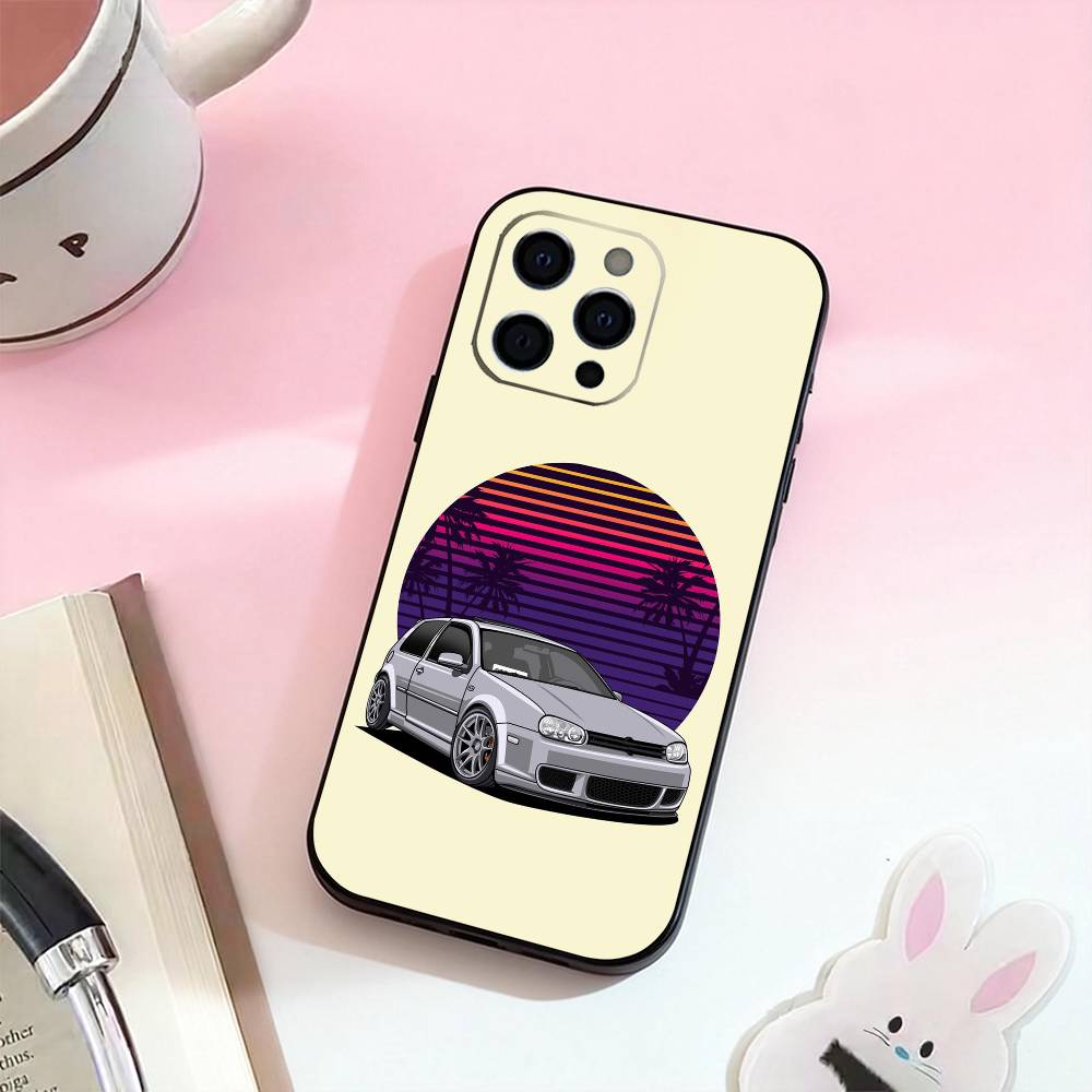 Cool G-Golf Car Phone Case Silicone Soft For IPhone 17,16,15,14,13,12,11,XS,Plus Pro Max iPhone12PRO