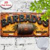 D-Moll pc Vintage Barbados Distillery Schild Aluminium Wandkunst Rustikales Industrielles Dekor für Zuhause Garage Bar