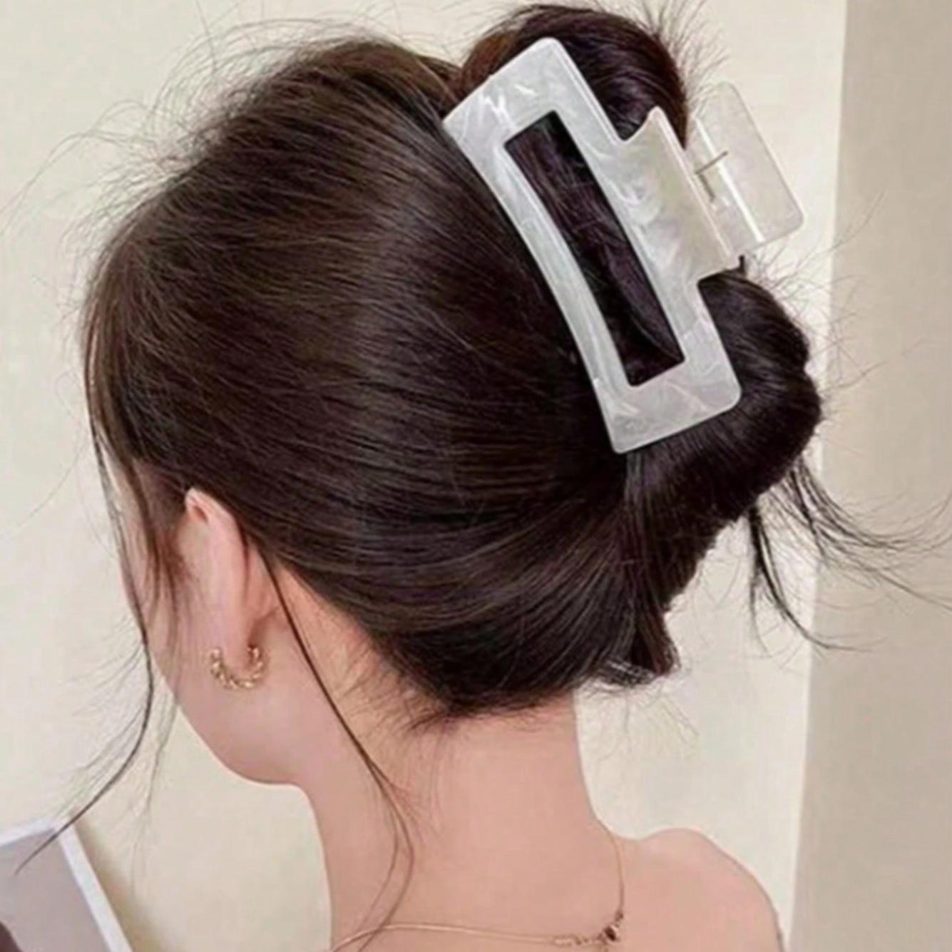 

Женская заколка-акула для волос на затылок - Антиакриловая, Горячо продаваемая заколка для прически пучок и купания белый