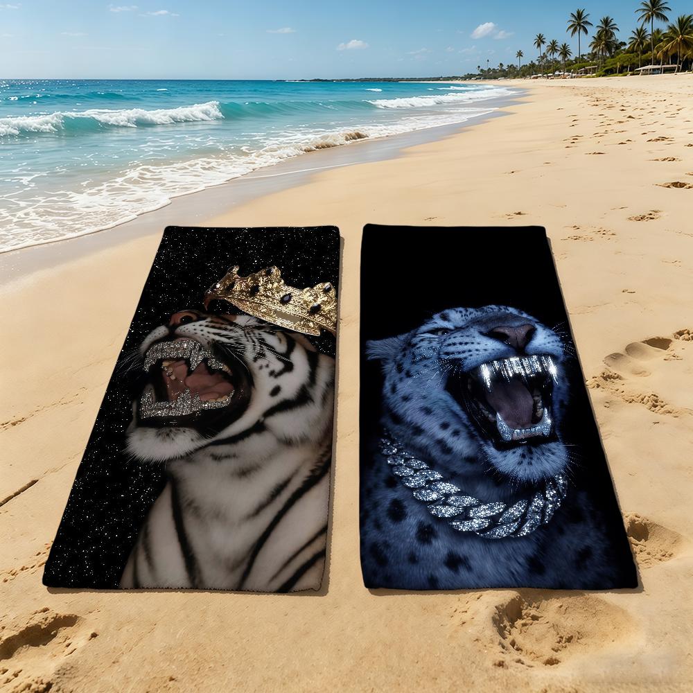 Animal Cool Diamond Towel For Outdoor Camping Beach Towel Super Absorbent Quick-Drying Summer Towel