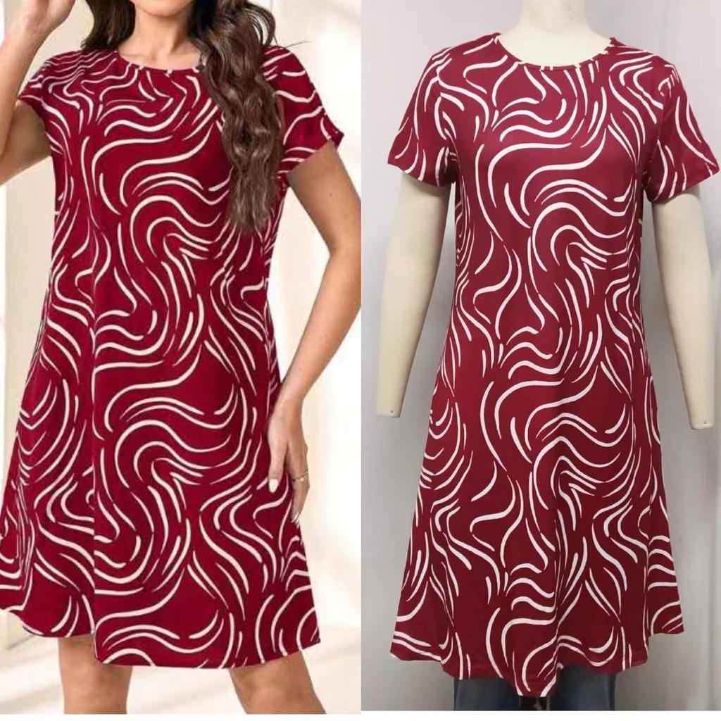 In Stock: Ripple Print Summer Dress for Women