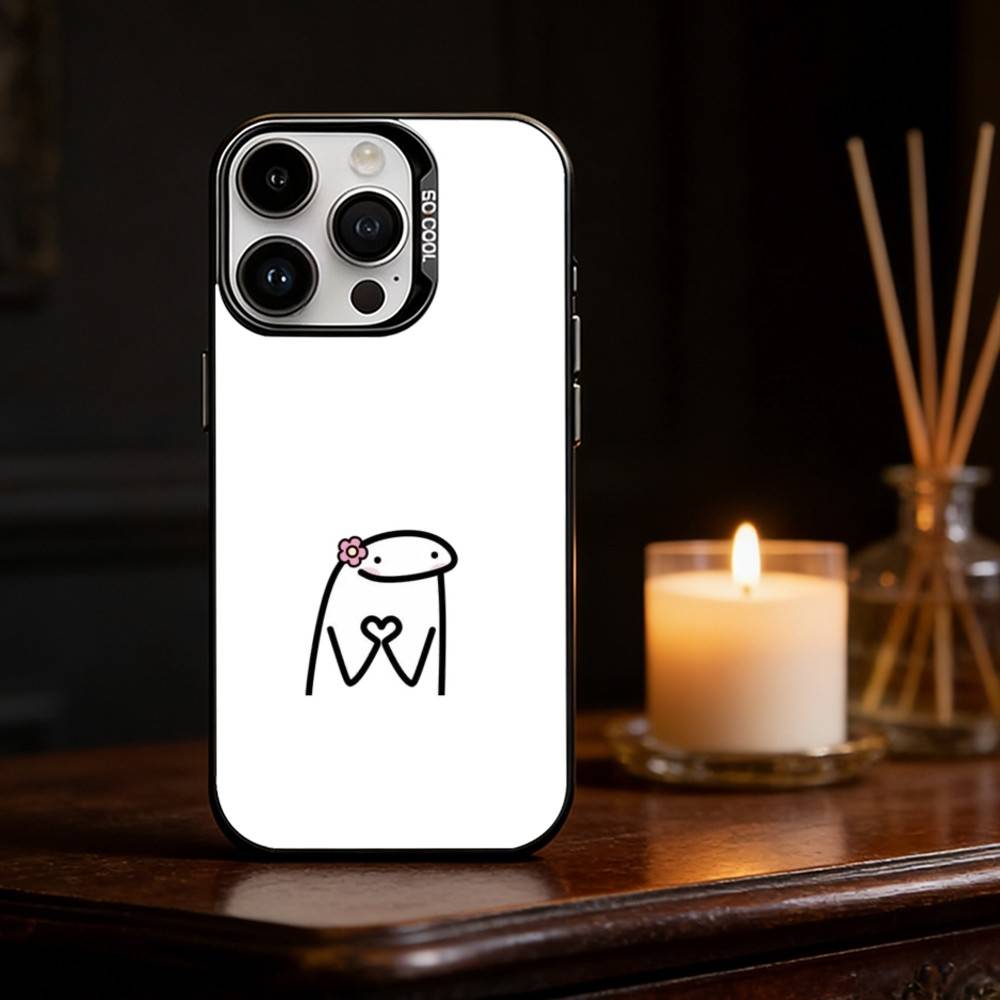 

F-Flork Stick Figure Memes Phone Case Color Silver Shell For IPhone 17 16 15 14 13 12 11 Pro Max Plus iPhone17