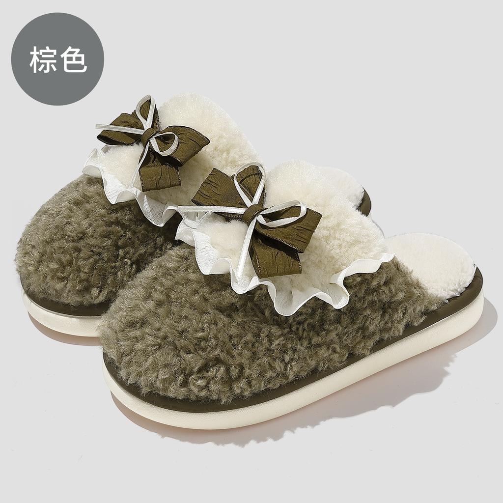 Couple Winter Cotton Slippers Autumn and Winter 2025 New Indoor Home Non-slip Soft Bottom Plush Cotton Drag