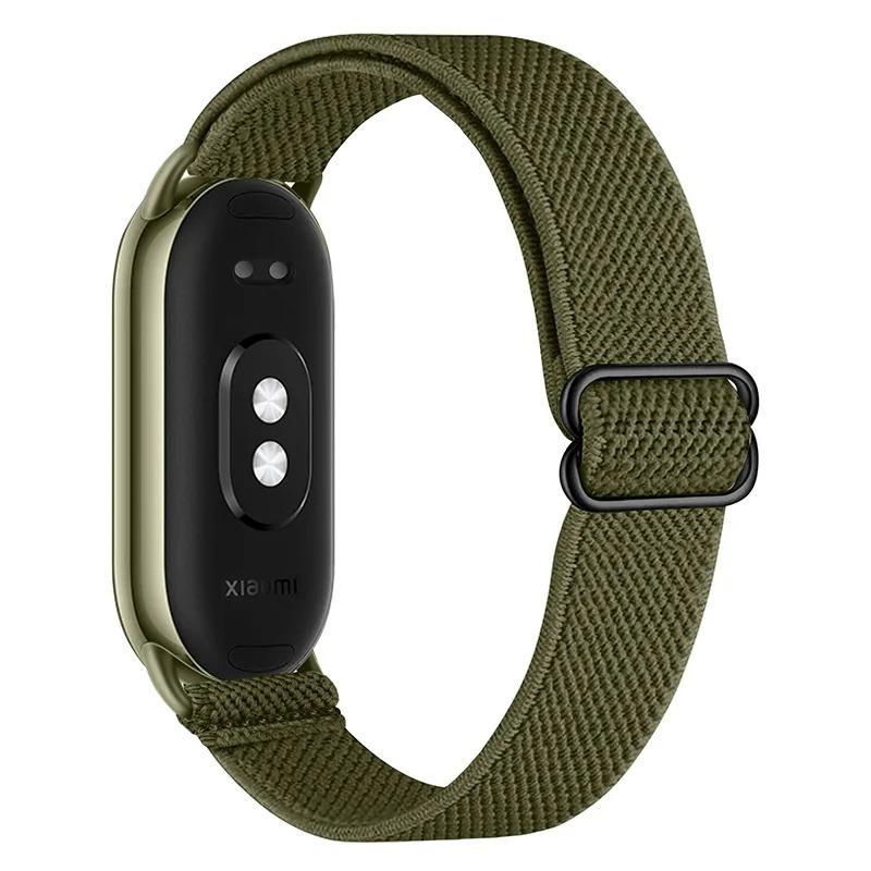 Braided Strap for Xiaomi Mi Band 8 Elastic Nylon Solo Loop Adjustable Watchbands Replacement Correa Bracelet for Miband 10/9/8