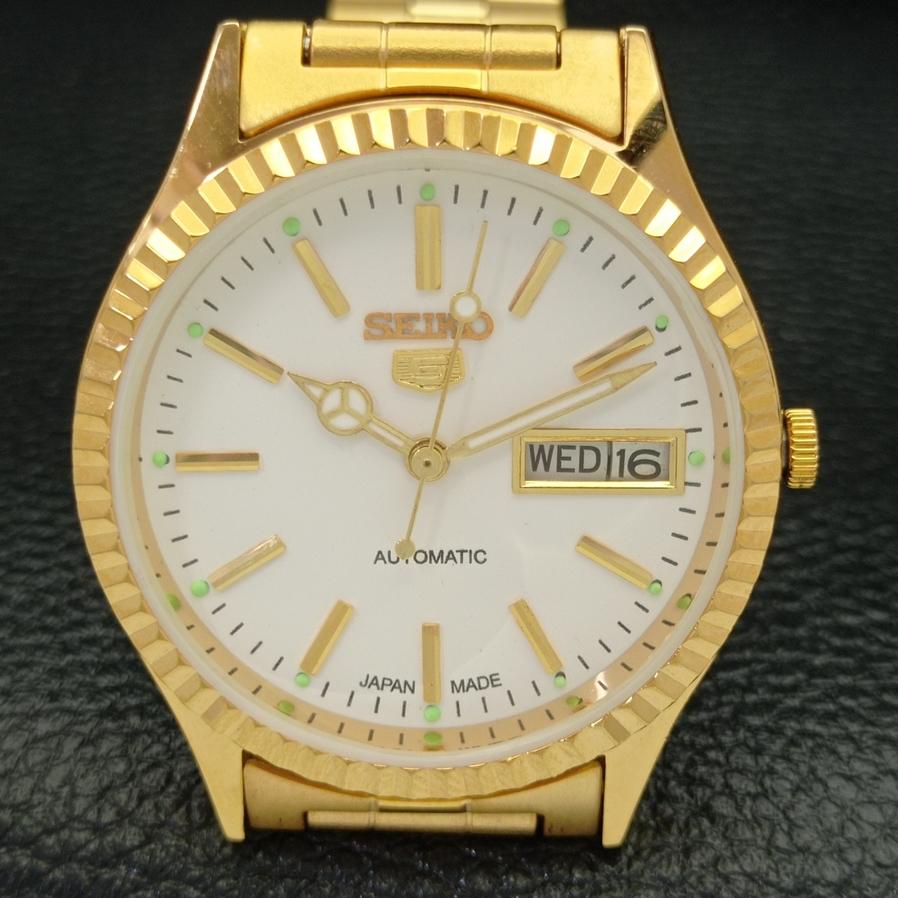 REFURBISHED VINTAGE SEIKO 5 AUTO 6309A JAPAN MENS WHITE DIAL WATCH a425916-2 RL620a-a425916