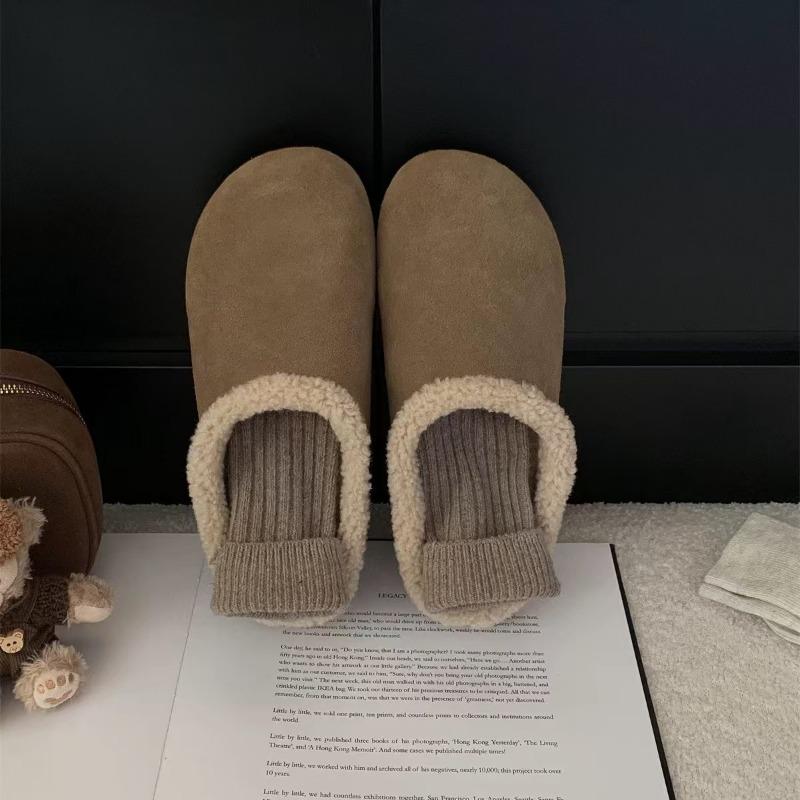 

Fashion Flats Fur Women Ankle Boots Suede Warm Shoes Walking Winter Snow Boots Woman Trend Cozy Retro New Short Plush Botas Mujer 35 коричневый