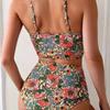 Nouveau Maillot de Bain Bikini Sexy Bikini Imprimé Taille Haute Maillot de Bain à Fente pour Femmes