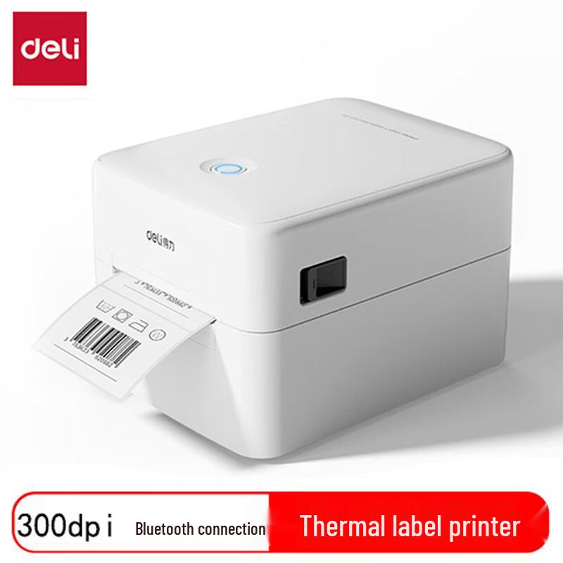 Deli 300dpi Bluetooth Thermal Label Printer CN plug (adapter included)