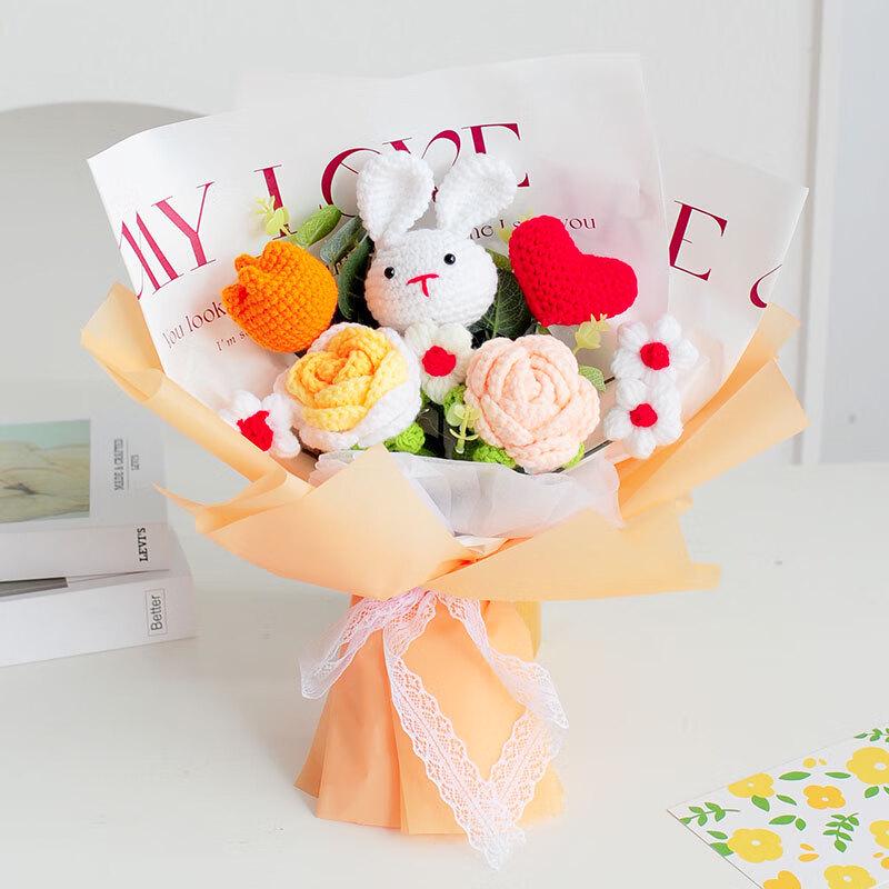 

Handmade Knitted Rabbit Bouquet