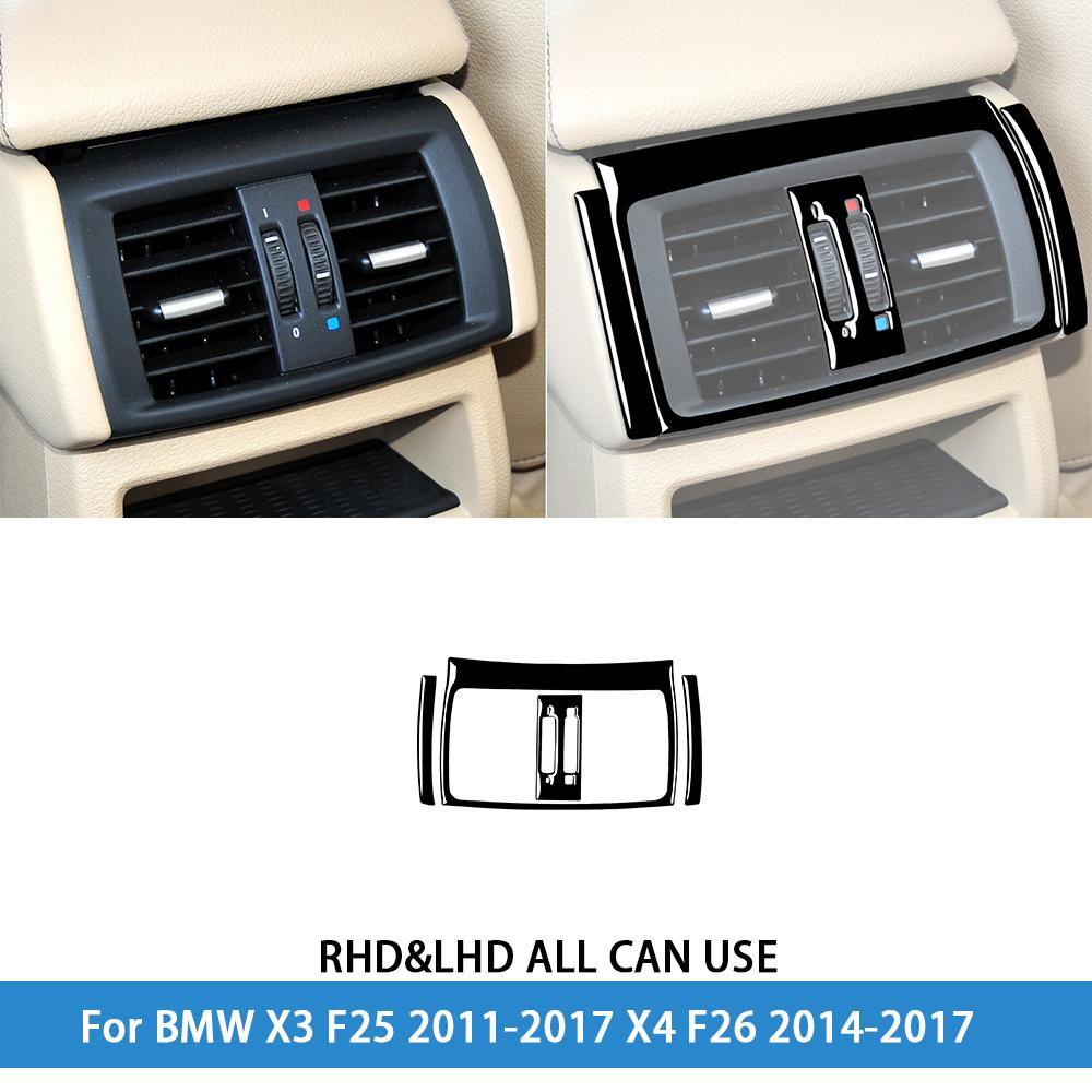 For BMW X3 F25 2011-2017 X4 F26 2014-2017Car Accessories Piano Black Interior Air Vent Taillight Console Trim Modified Sticker